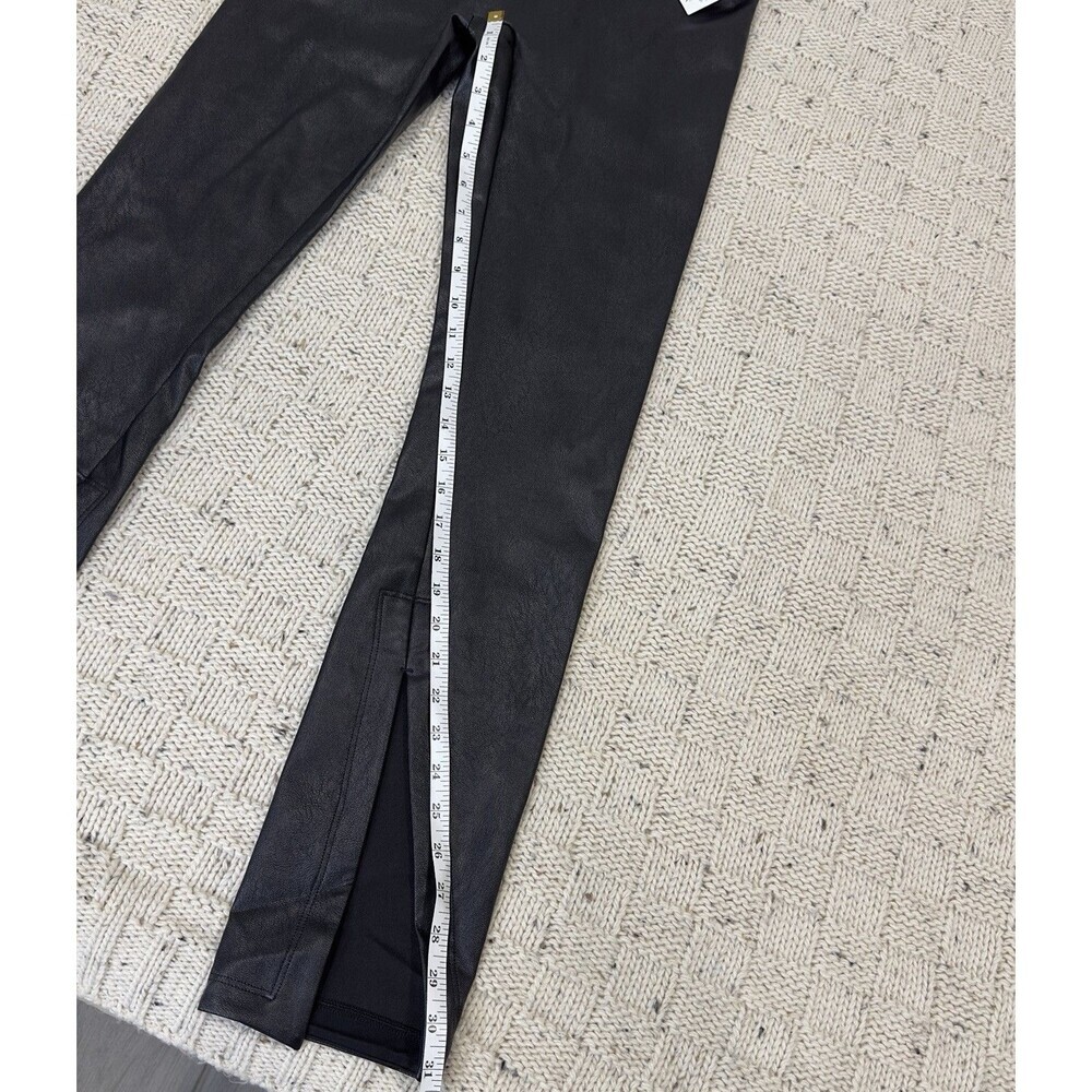 SPANX Faux Leather Like Front-Slit Skinny Pants Black Pull On Size Small NWT - Picture 13 of 14